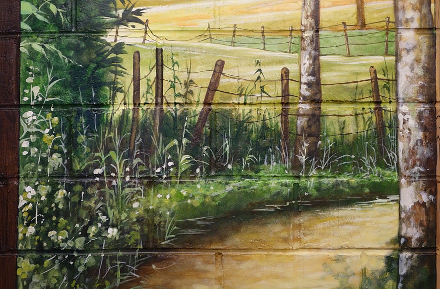 zonder commentaar Detail muurschildering